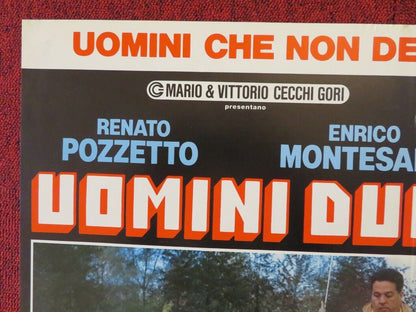 UOMINI DURI - D ITALIAN FOTOBUSTA POSTER ENRICO MONTESANO RENATO POZZETO 1987