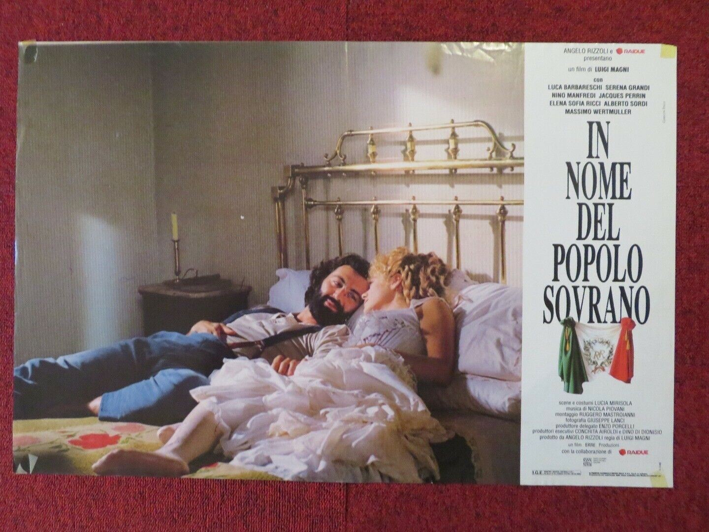 IN NOM DEL POPOLO SOVRANO - A ITALIAN FOTOBUSTA POSTER  LUCA BARBARESCHI 1990