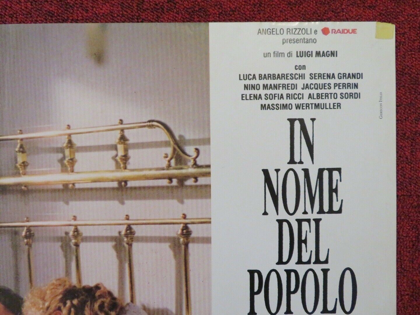 IN NOM DEL POPOLO SOVRANO - A ITALIAN FOTOBUSTA POSTER  LUCA BARBARESCHI 1990