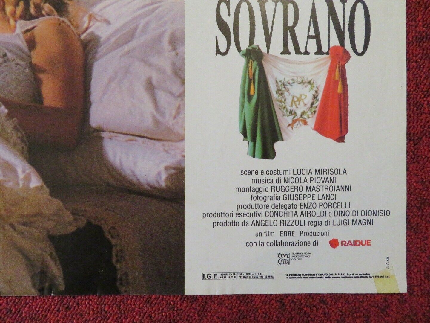 IN NOM DEL POPOLO SOVRANO - A ITALIAN FOTOBUSTA POSTER  LUCA BARBARESCHI 1990