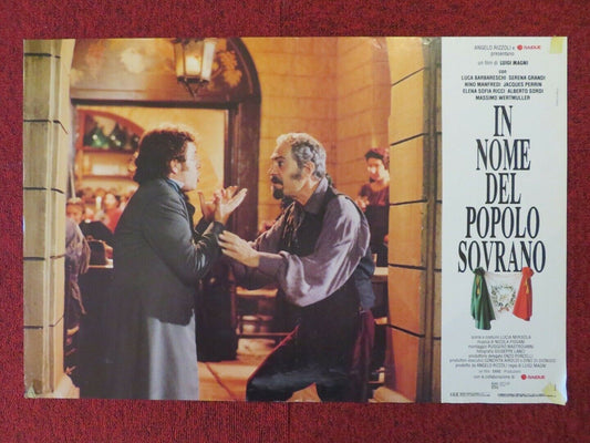 IN NOM DEL POPOLO SOVRANO - B ITALIAN FOTOBUSTA POSTER  LUCA BARBARESCHI 1990