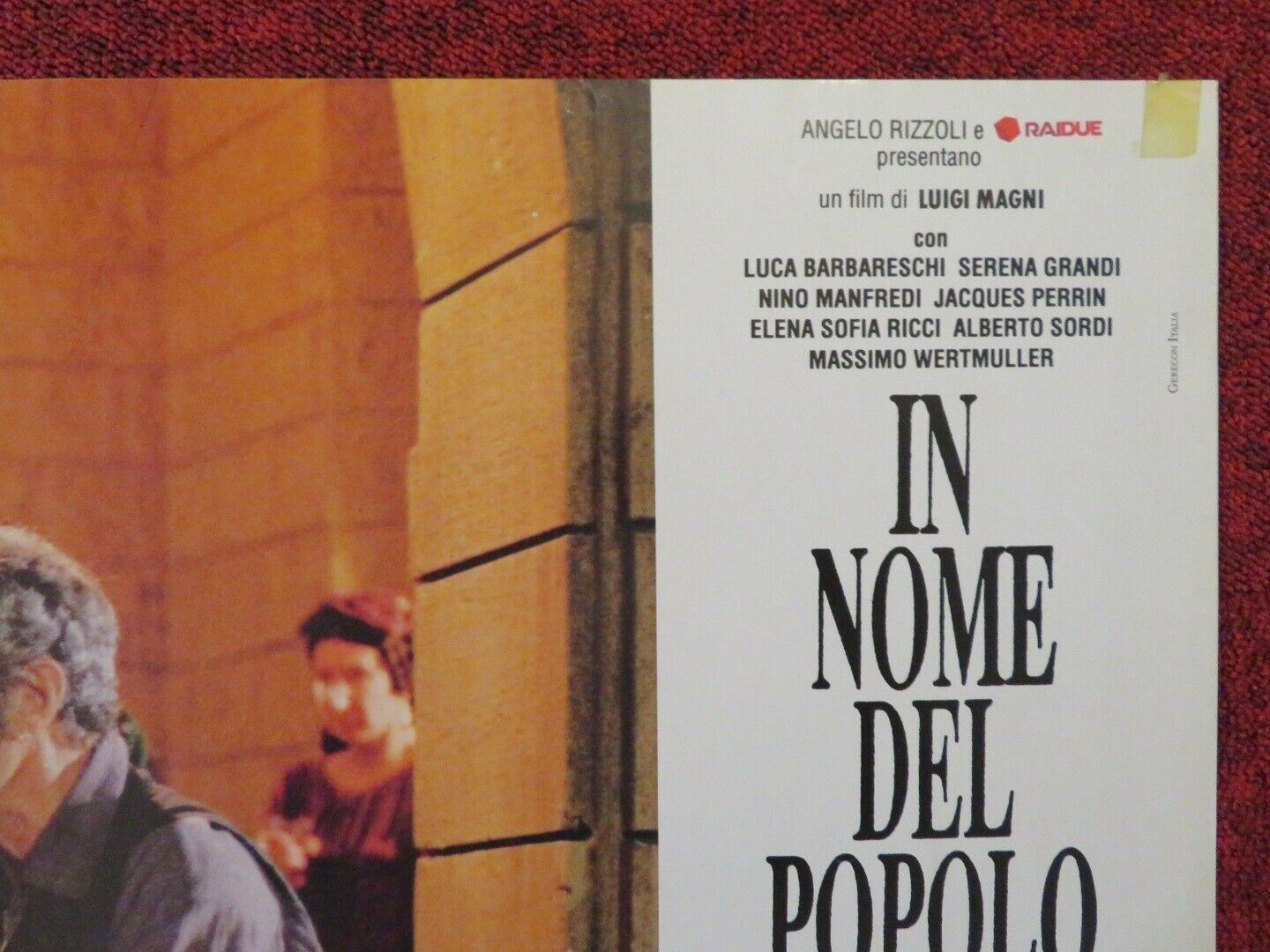 IN NOM DEL POPOLO SOVRANO - B ITALIAN FOTOBUSTA POSTER  LUCA BARBARESCHI 1990