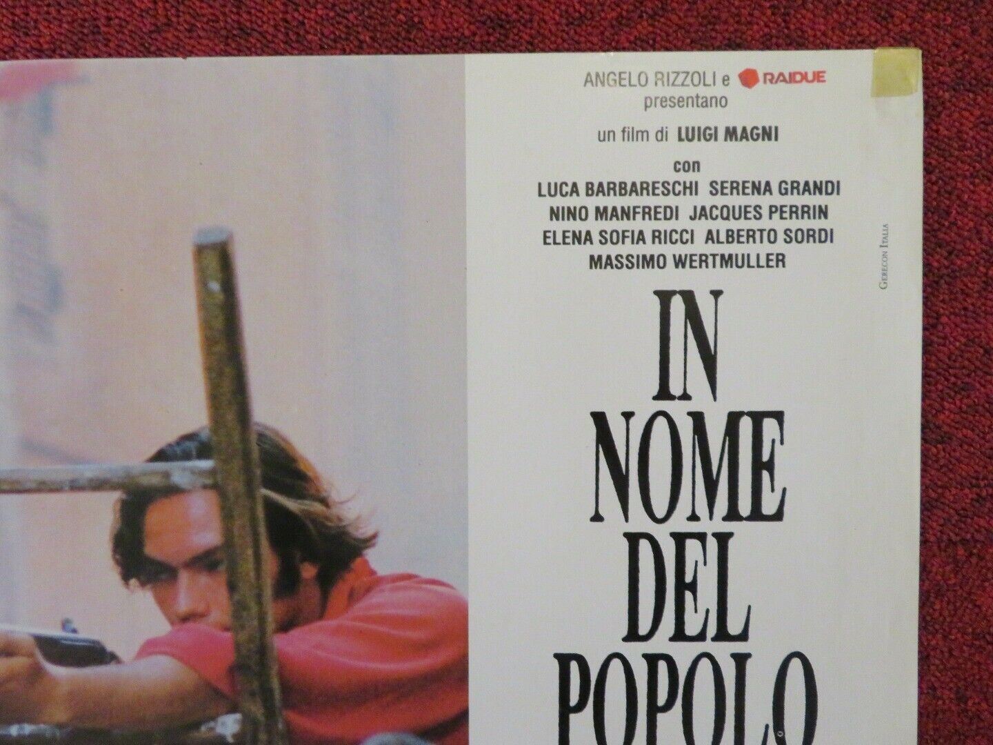 IN NOM DEL POPOLO SOVRANO - C ITALIAN FOTOBUSTA POSTER  LUCA BARBARESCHI 1990