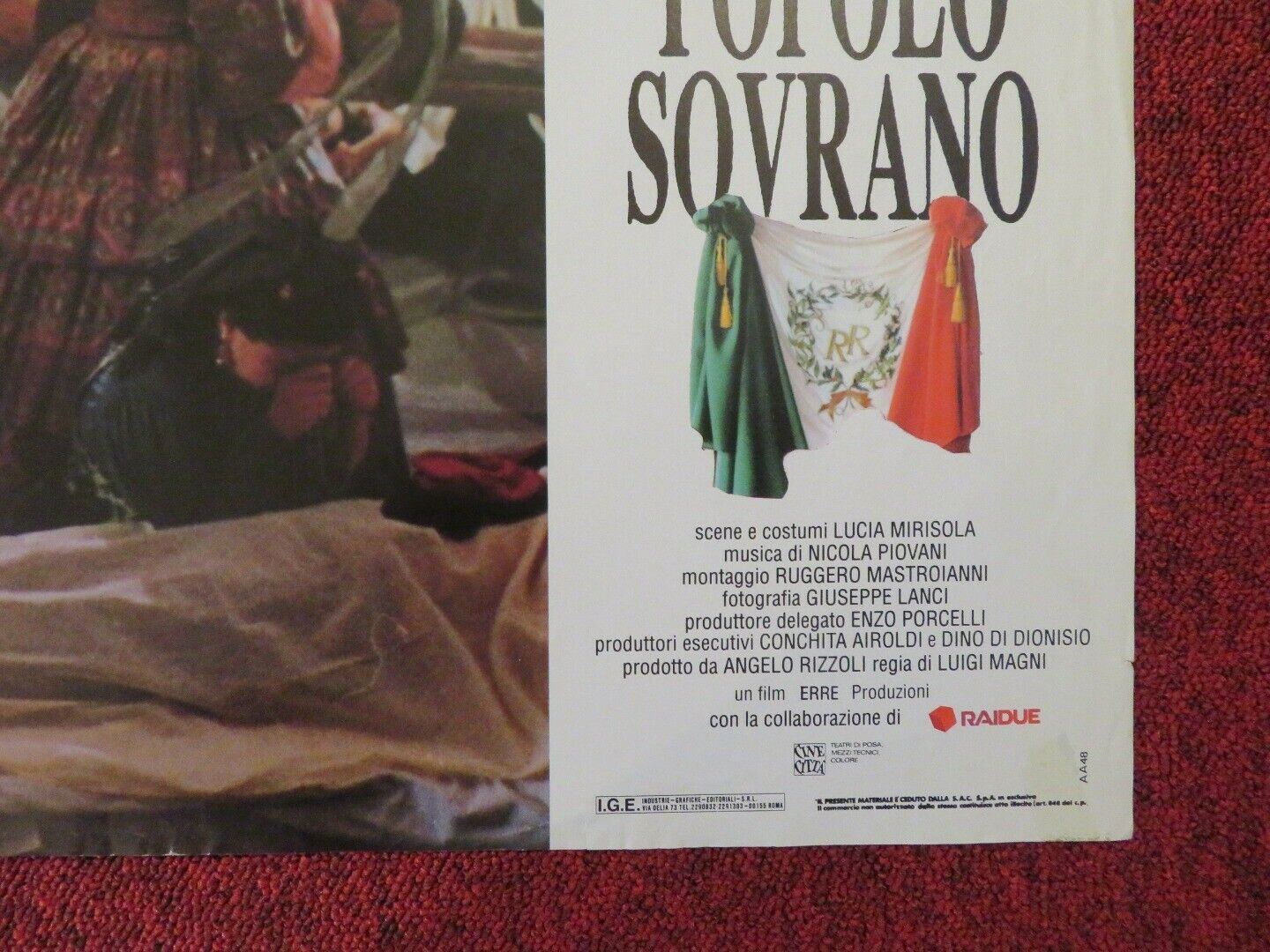 IN NOM DEL POPOLO SOVRANO - E ITALIAN FOTOBUSTA POSTER  NINO MANFREDI 1990