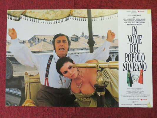 IN NOM DEL POPOLO SOVRANO - D ITALIAN FOTOBUSTA POSTER 1990 NINO MANFREDI