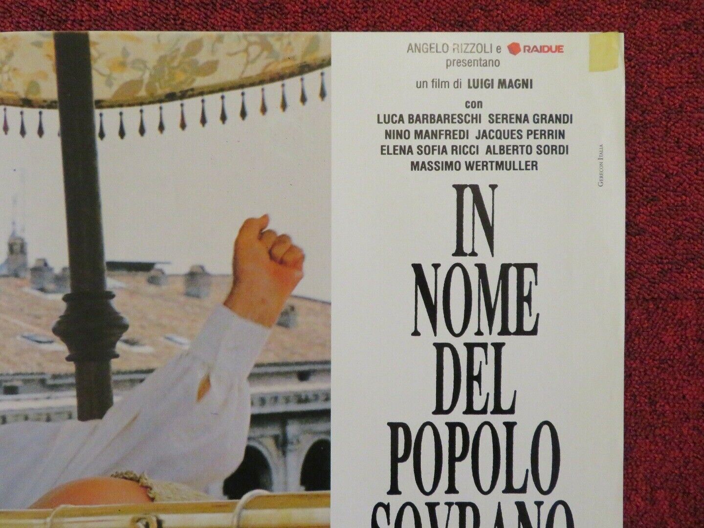 IN NOM DEL POPOLO SOVRANO - D ITALIAN FOTOBUSTA POSTER 1990 NINO MANFREDI