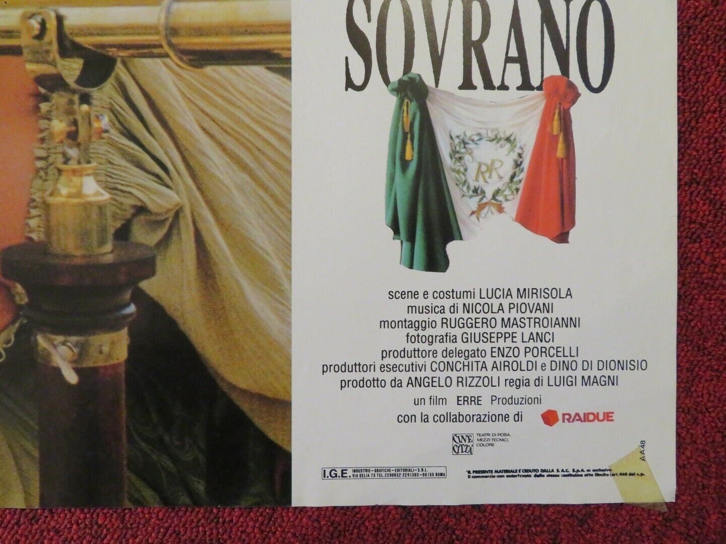 IN NOM DEL POPOLO SOVRANO - D ITALIAN FOTOBUSTA POSTER 1990 NINO MANFREDI