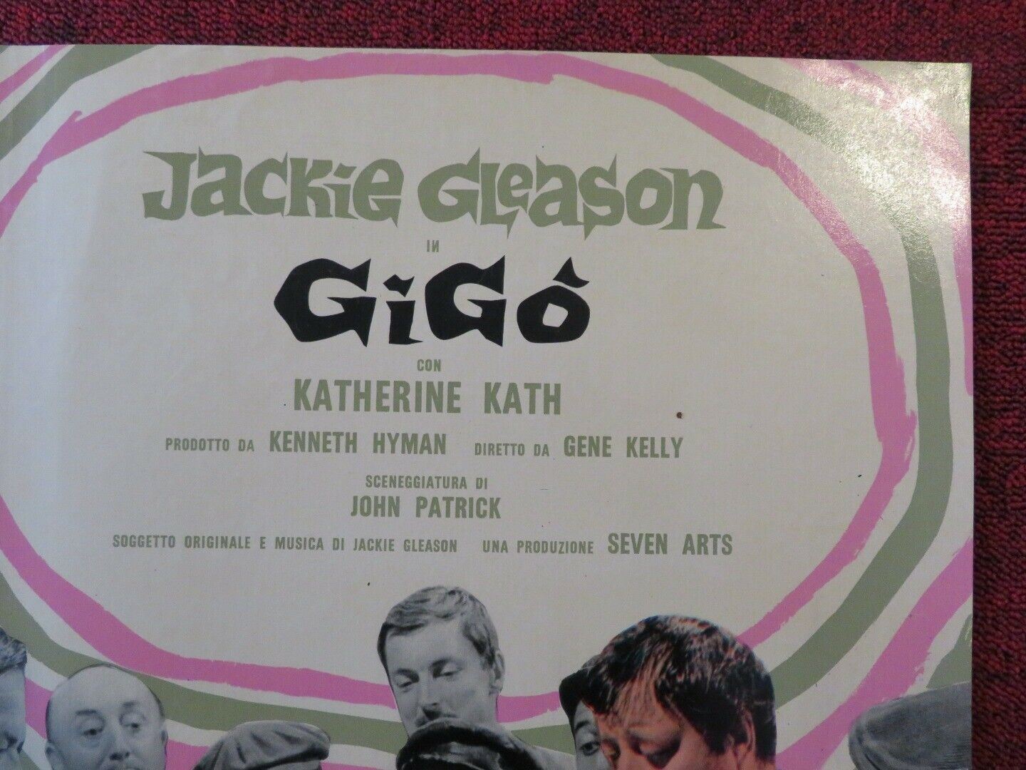 GIGO / GIGOT ITALIAN FOTOBUSTA POSTER JACKIE GLEASON GENE KELLY 1962