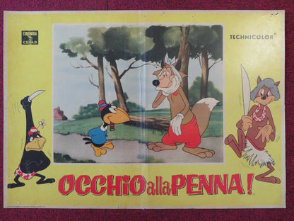 OCCHIO ALLA PENNA/ EYE TO THE PEN - A ITALIAN FOTOBUSTA POSTER LOONEY TUNES