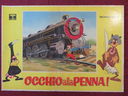 OCCHIO ALLA PENNA/ EYE TO THE PEN - C ITALIAN FOTOBUSTA POSTER LOONEY TUNES