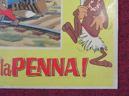 OCCHIO ALLA PENNA/ EYE TO THE PEN - C ITALIAN FOTOBUSTA POSTER LOONEY TUNES