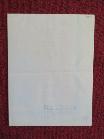 KILL A DRAGON FOLDED US ONE SHEET POSTER JACK PALANCE FERNANDO LAMAS 1967