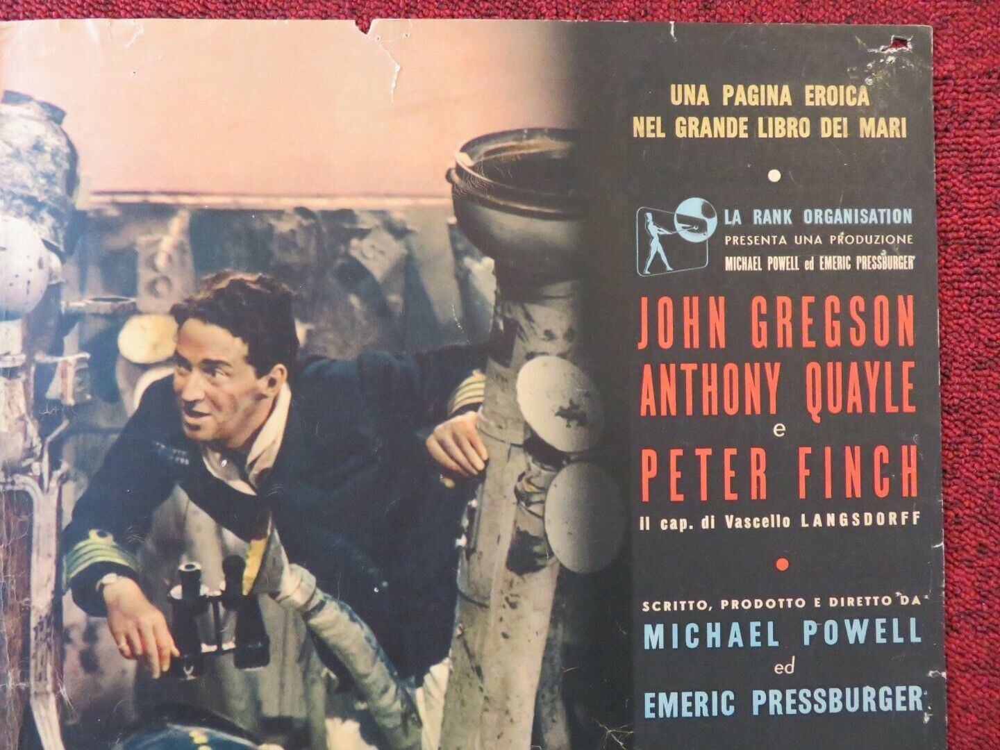 LA BATTAGLIA DI RIO DELLA PLATA - B ITALIAN FOTOBUSTA POSTER ANTHONY QUAYLE 1956