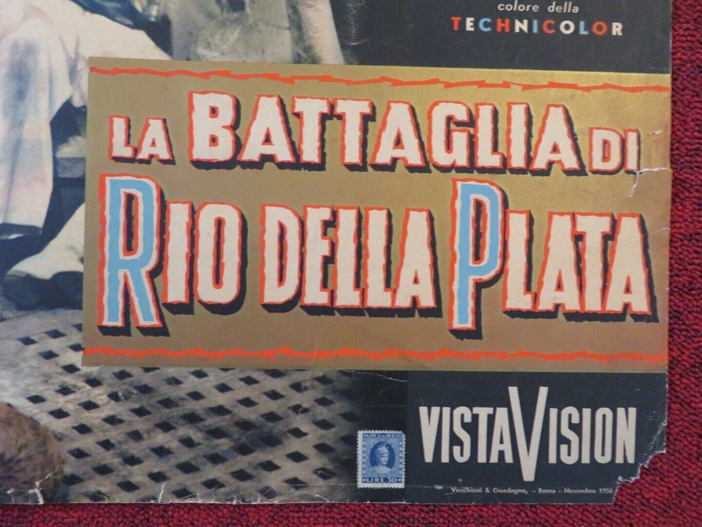 LA BATTAGLIA DI RIO DELLA PLATA - B ITALIAN FOTOBUSTA POSTER ANTHONY QUAYLE 1956