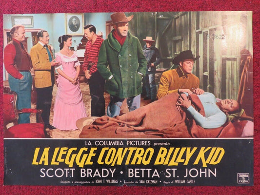 LA LEGGE CONTRO BILLY KID / THE LAW VS BILLY THE KID ITALIAN FOTOBUSTA POSTER