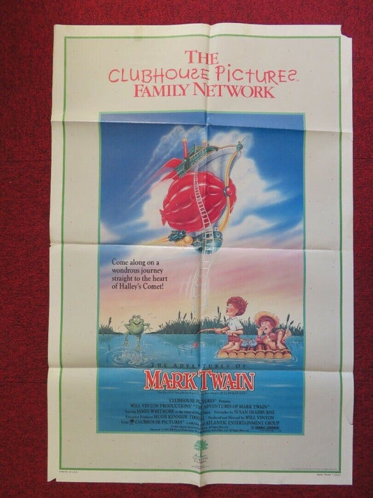 THE ADVENTURES OF MARK TWAIN FOLDED US ONE SHEET POSTER JAMES WHITMORE 1985