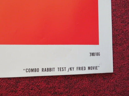 RABBIT TEST / THE KENTUCKY FRIED MOVIE COMBO  FOLDED US ONE SHEET POSTER 1978