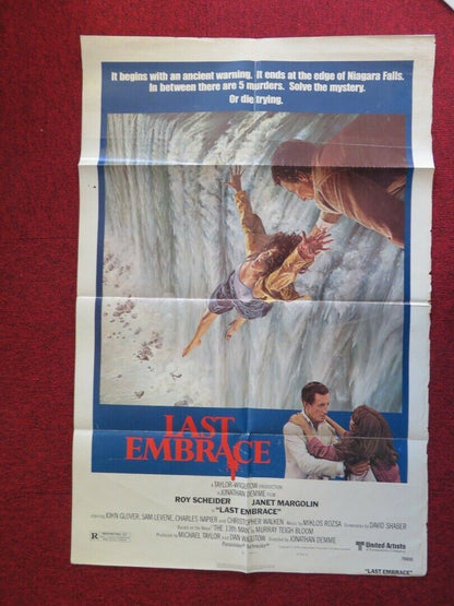 LAST EMBRACE  FOLDED US ONE SHEET POSTER ROY SCHEIDER JANET MARGOLIN 1979