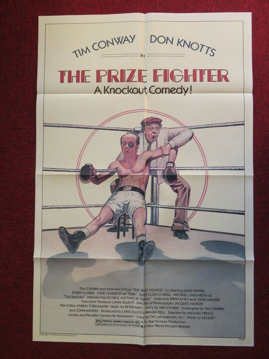 THE PRIZE FIGHTER FOLDED US ONE SHEET POSTER TIM CONWAY DON KNOTTS 1979