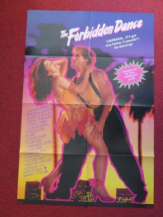 THE FORBIDDEN DANCE FOLDED US ONE SHEET POSTER LAURA HARRING JEFF JAMES 1990