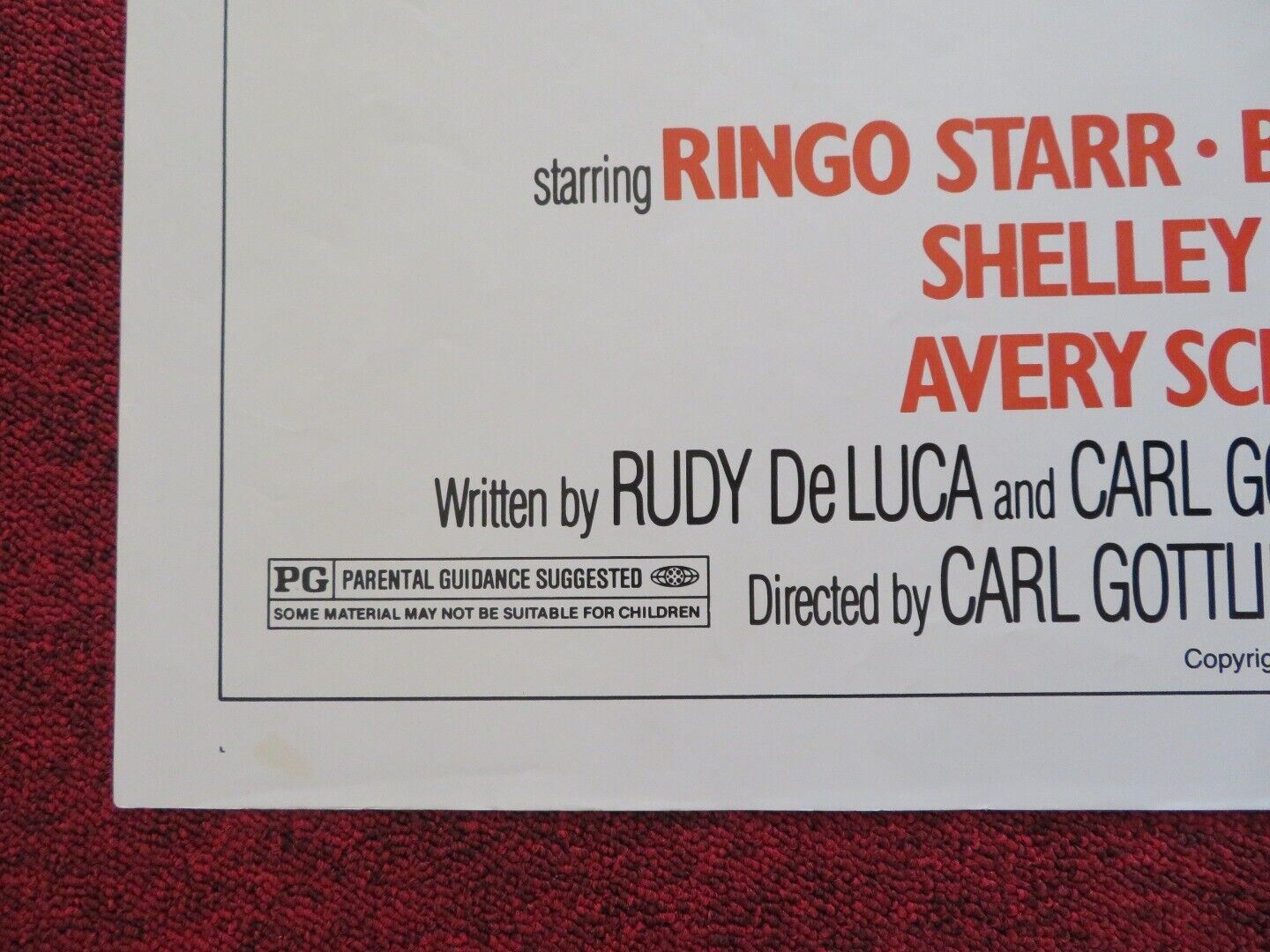 CAVEMAN FOLDED US ONE SHEET POSTER RINGO STARR DENNIS QUAID 1981