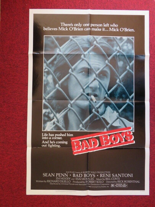 BAD BOYS FOLDED US ONE SHEET POSTER SEAN PENN RENI SANTONI 1983