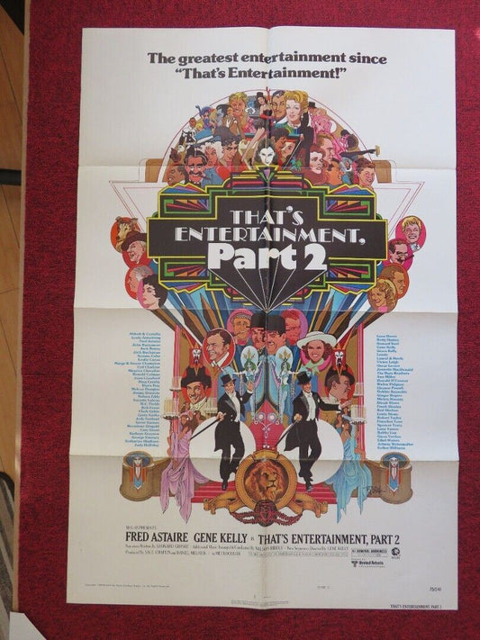 THAT'S ENTERTAINMENT PART 2 - STYLE C FOLDED US ONE SHEET POSTER F ASTAIRE 1976