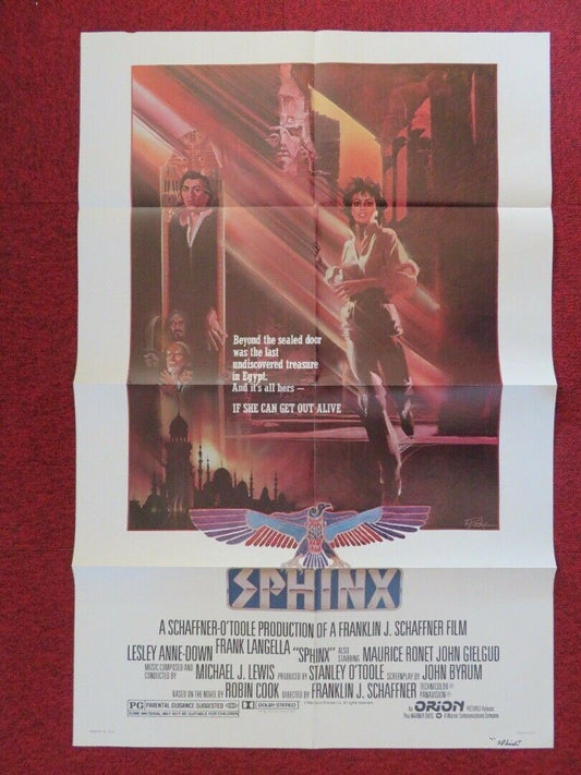 SPHINX  FOLDED US ONE SHEET POSTER LESLEY ANNE DOWN FRANK LANGELLA 1981