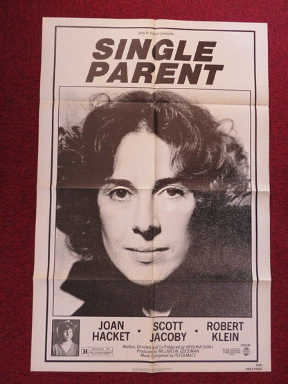 SINGLE PARENT / RIVALS FOLDED US ONE SHEET POSTER JOAN HACKETT ROBERT KLEIN 1972