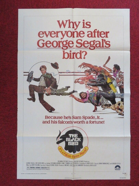 THE BLACK BIRD FOLDED US ONE SHEET POSTER GEORGE SEGAL STEPHANE AUDRAN 1975