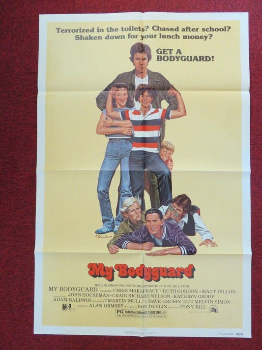 MY BODYGUARD FOLDED US ONE SHEET POSTER CHRIS MAKEPEACE MATT DILLON 1980