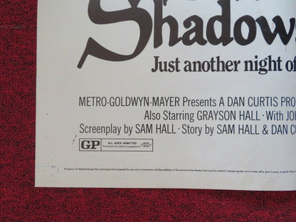 NIGHT OF DARK SHADOW'S FOLDED US ONE SHEET POSTER DAVID SELBY GRAYSON HALL 1971