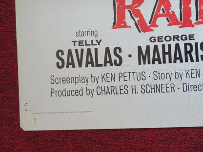 LAND RAIDERS FOLDED US ONE SHEET POSTER TELLY SAVALAS GEORGE MAHARIS 1969