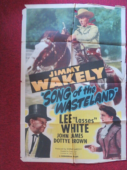 SONG OF THE WASTELAND  FOLDED US ONE SHEET POSTER JIMMY WAKELY 1947