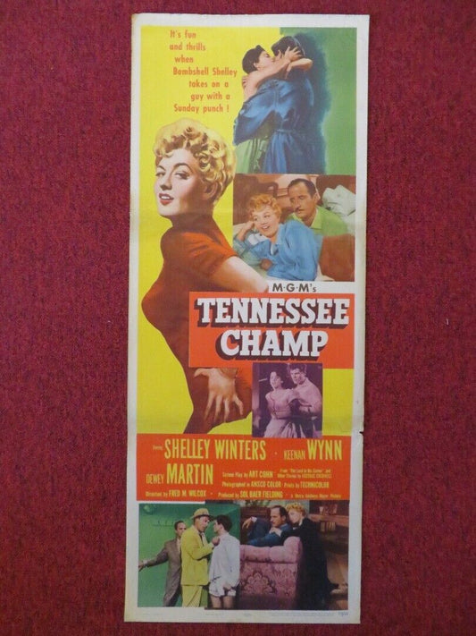 TENNESSEE CHAMP US INSERT (14"x 36") POSTER SHELLEY WINTERS KEENAN WYNN 1954