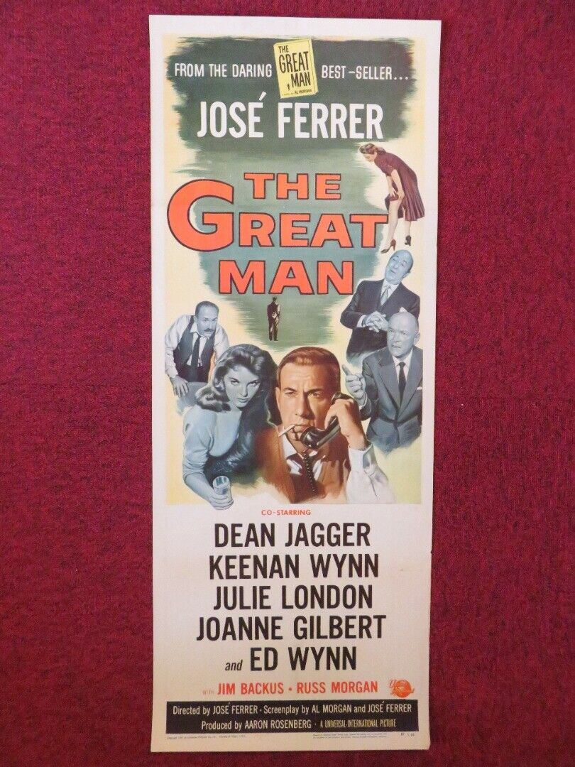 THE GREAT MAN US INSERT (14"x 36") POSTER JOSE FERRER DEAN JAGGER 1956