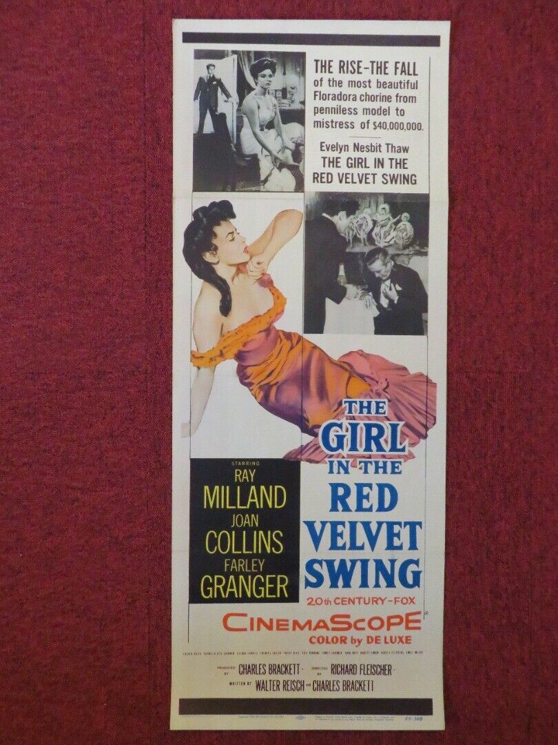 THE GIRL IN THE RED VELVET SWING US INSERT (14"x 36") POSTER JOAN COLLINS 1955