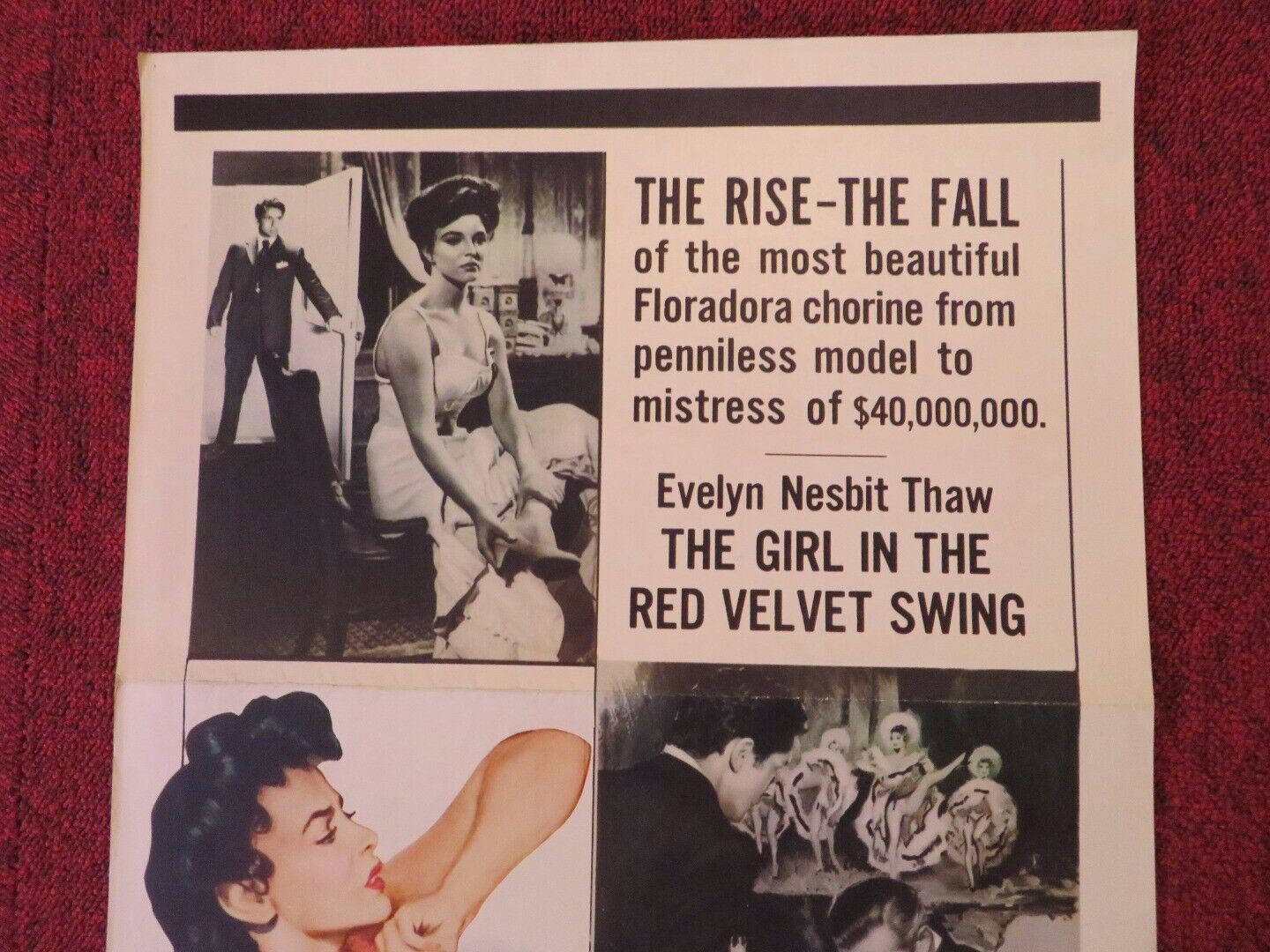 THE GIRL IN THE RED VELVET SWING US INSERT (14"x 36") POSTER JOAN COLLINS 1955