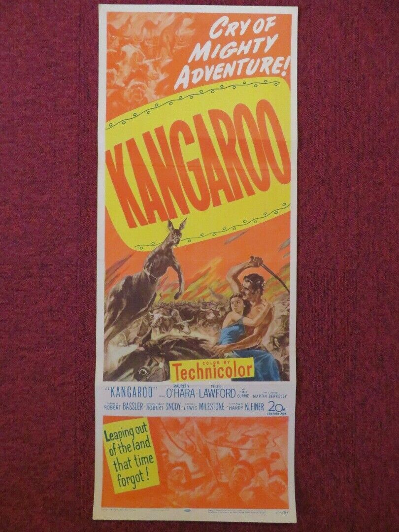 KANGAROO US INSERT (14"x 36") POSTER MAUREEN O'HARA PETER LAWFORD 1952