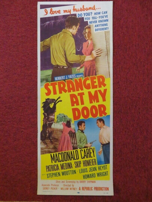 STRANGER AT MY DOOR US INSERT (14"x 36") POSTER MACDONALD CAREY 1956