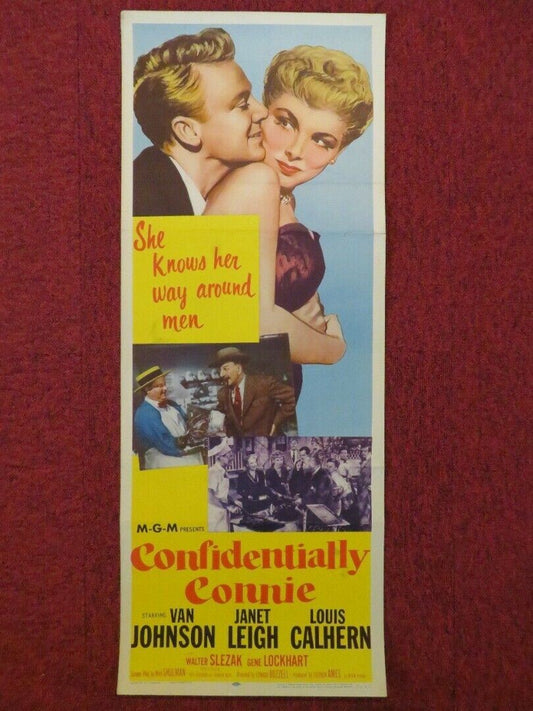 CONFIDENTIALLY CONNIE  US INSERT (14"x 36") POSTER JANET LEIGH VAN JOHNSON 1953