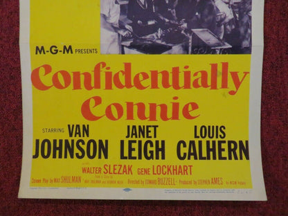 CONFIDENTIALLY CONNIE  US INSERT (14"x 36") POSTER JANET LEIGH VAN JOHNSON 1953