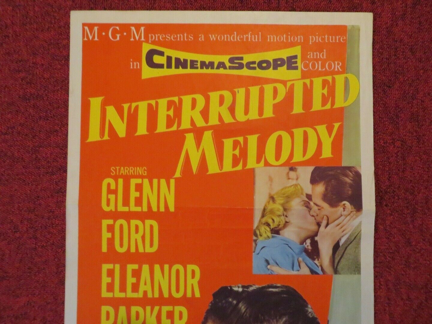 INTERRUPTED MELODY US INSERT (14"x 36") POSTER GLENN FORD ELEANOR PARKER 1955