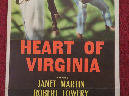 HEART OF VIRGINIA  US INSERT (14"x 36") POSTER JANET MARTIN ROBERT LOWERY 1948