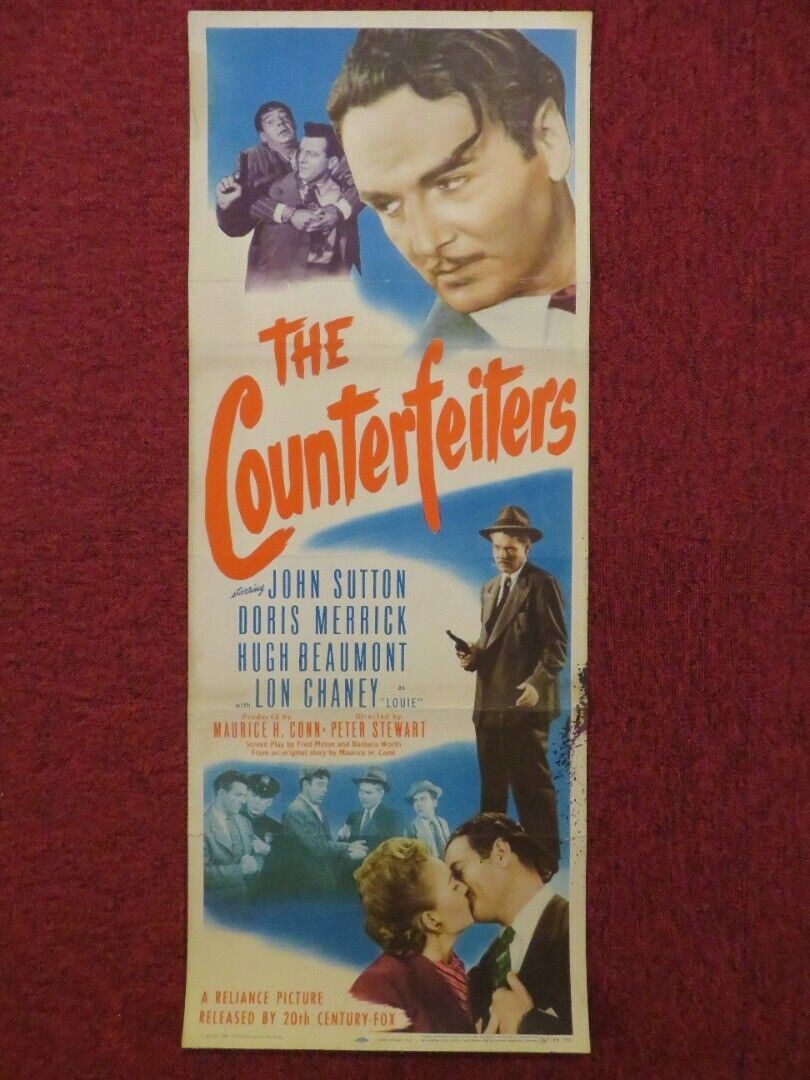 THE COUNTERFEITERS  US INSERT (14"x 36") POSTER JOHN SUTTON DORIS MERRICK 1948