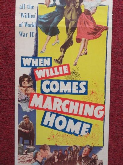 WHEN WILLIE COMES MARCHING HOME  US INSERT (14"x 36") POSTER DAN DAILEY 1950