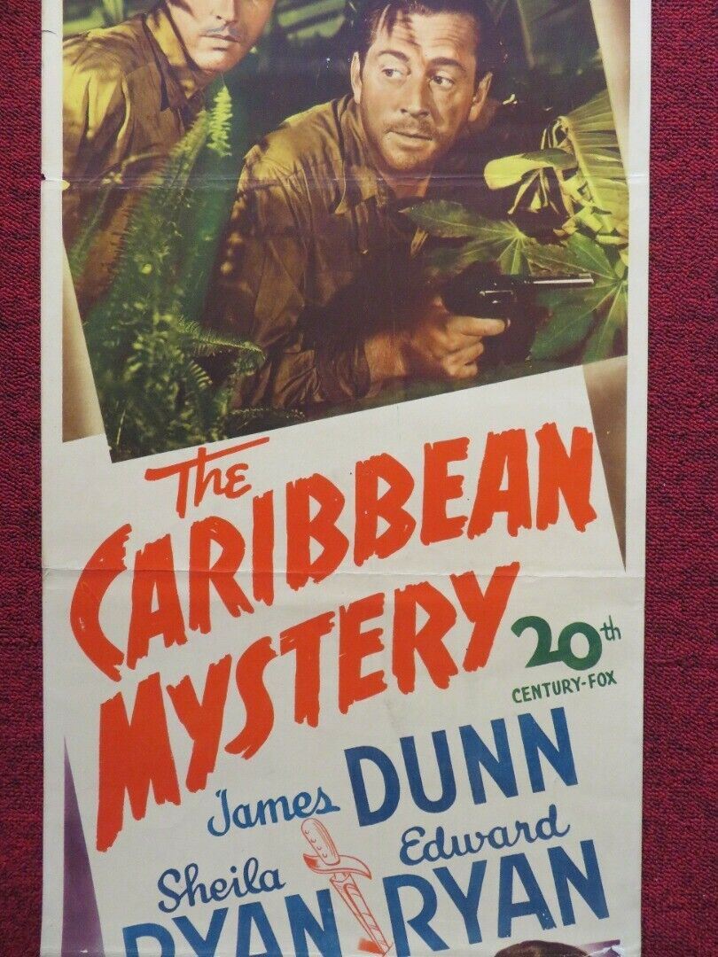 THE CARIBBEAN MYSTERY US INSERT (14"x 36") POSTER JAMES DUNN SHEILA RYAN 1945