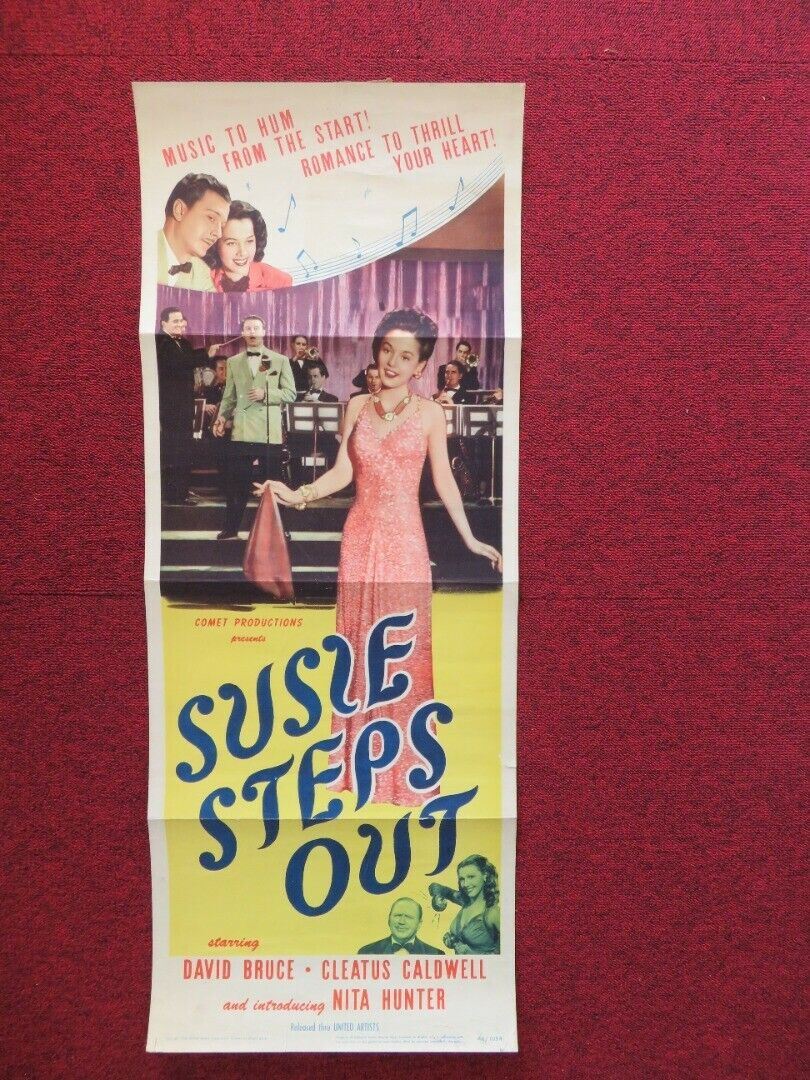 SUSIE STEPS OUT US INSERT (14"x 36") POSTER DAVID BRUCE CLEATUS CALDWELL 1946