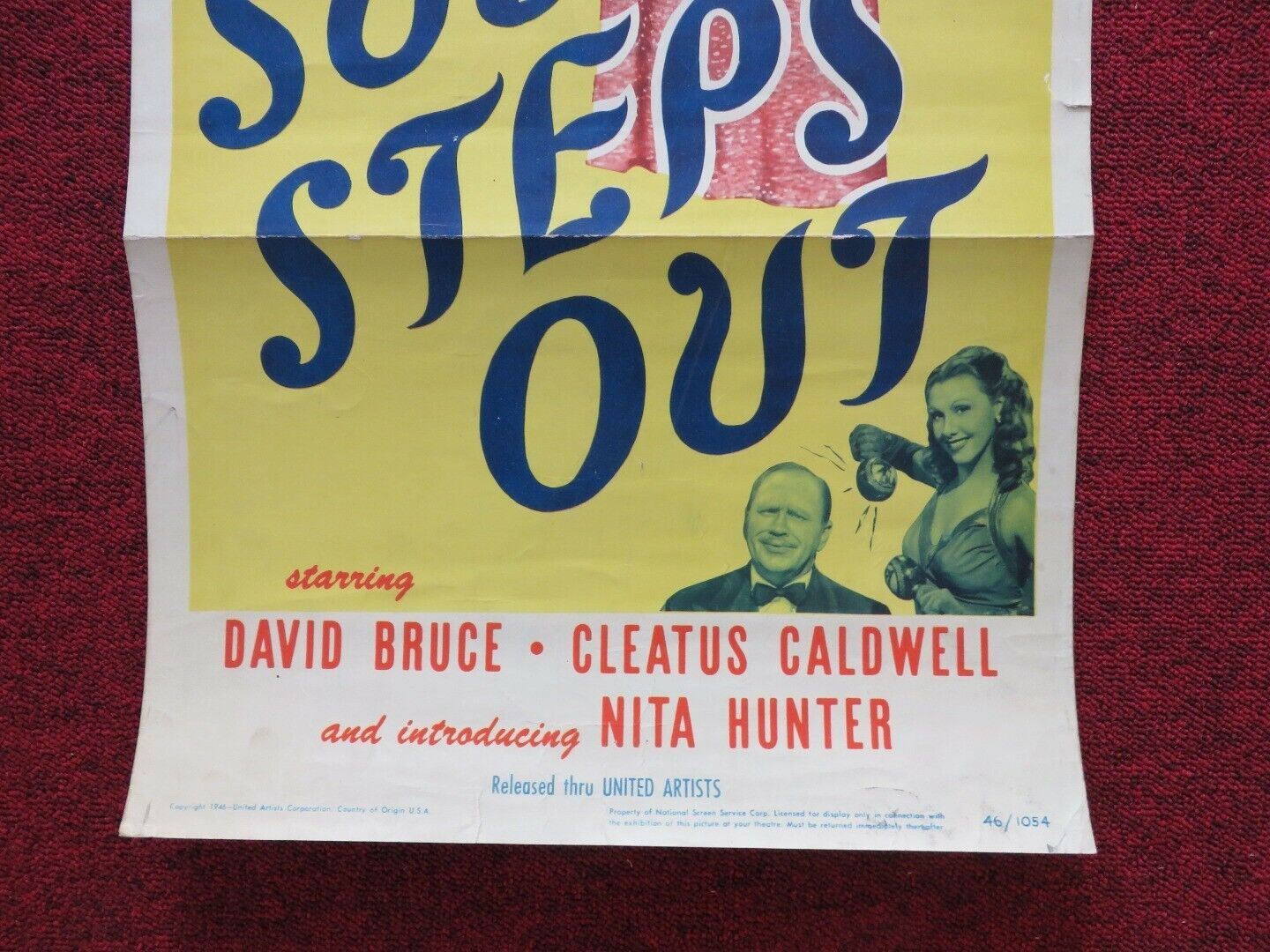 SUSIE STEPS OUT US INSERT (14"x 36") POSTER DAVID BRUCE CLEATUS CALDWELL 1946