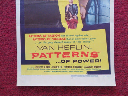 PATTERNS US INSERT (14"x 36") POSTER VAN HEFLIN EVERETT SLOANE 1956